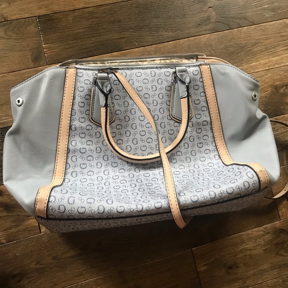 Blue/Tan vegan handbag from Guess - Picture 8 of 10